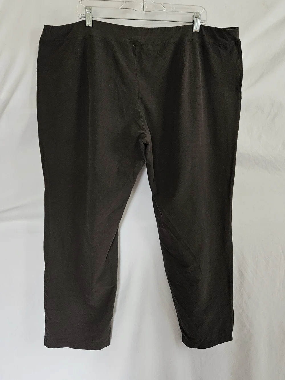 Eileen Fisher Women plus size dark brown knit pants 3X Casual Minimalist Pull On